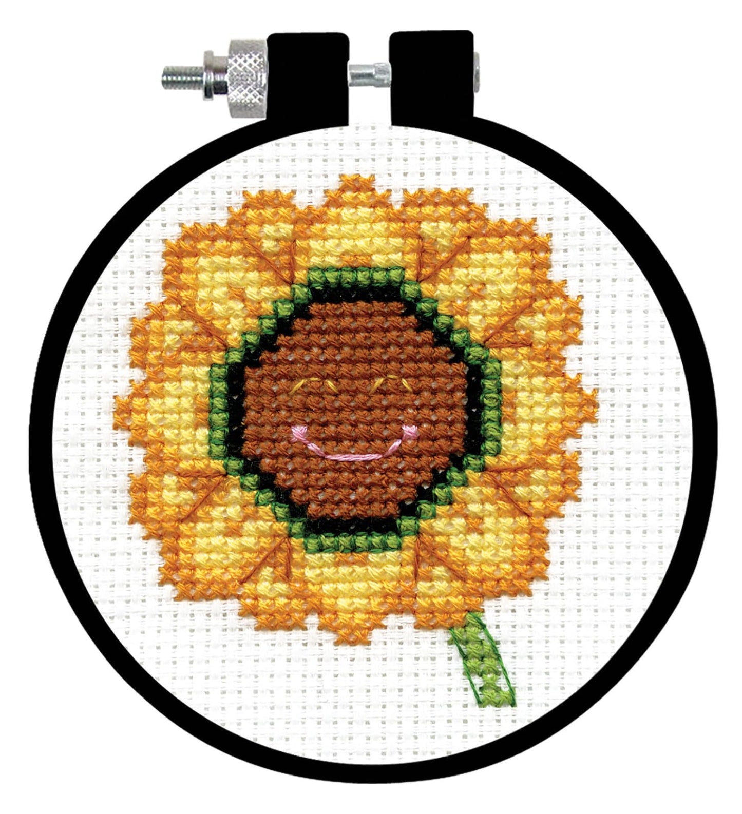 Design Works Crafts Inc. Happy Sunflower Counted Cross Stitch Kit with Hoop
