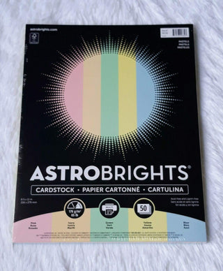 Astrobrights Card Stock, 8.5 x 11 inches, Pastel