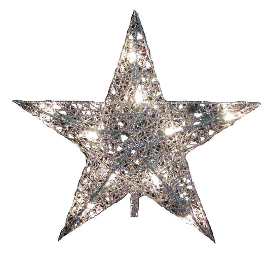 Kurt Adler 10-Light Silver Wire Treetop, 9-Inch