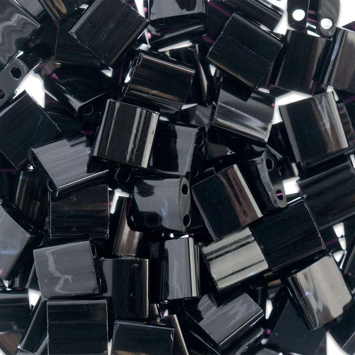 John Bead Craft Bead, 5x5mm, Black Opaque