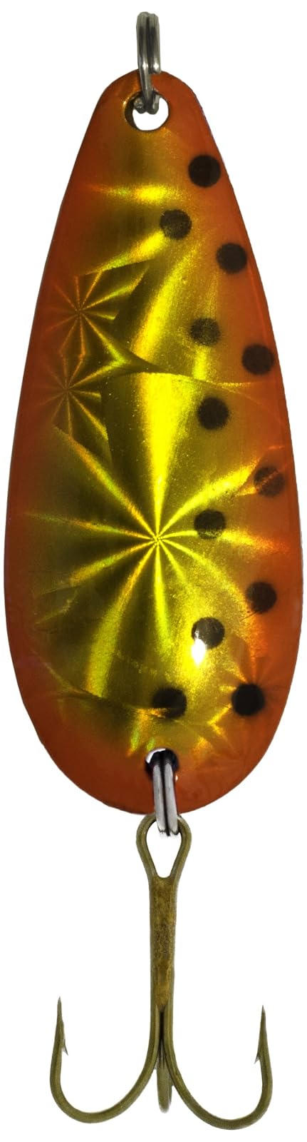 Adamsbuilt Sierra Spec Spoon Lure, Orange/Black Dot Crd, 7/8-Ounce
