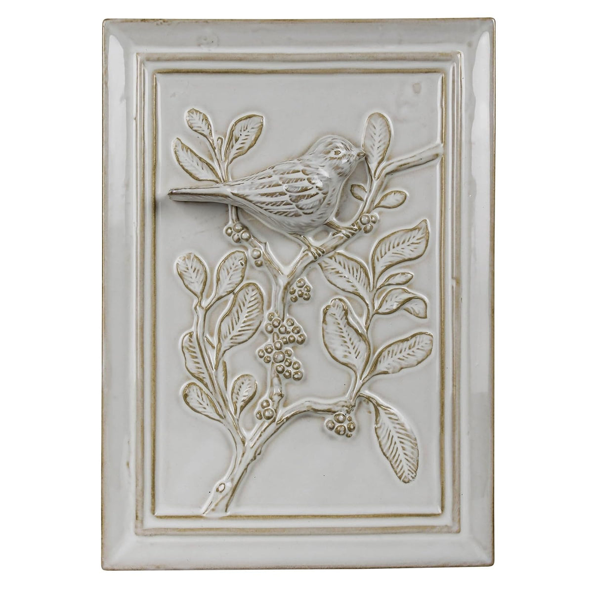 HomArt Wall Art, 8 x 1.5 x 11 inches, Milky White