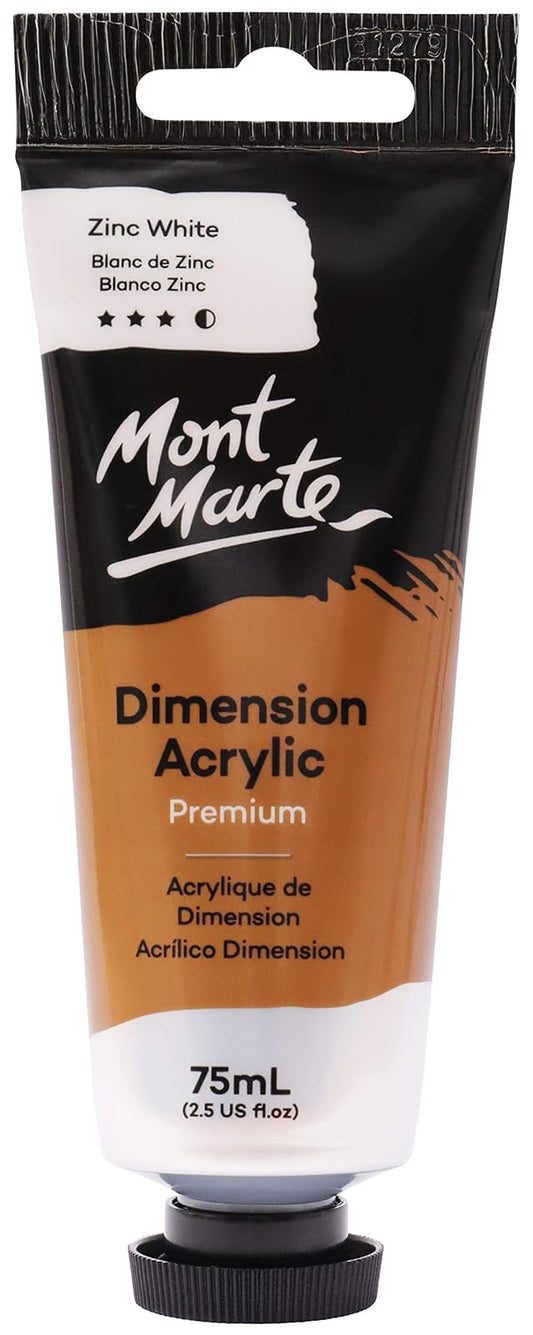 Mont Marte Dimension Acrylic 75mls - Zinc White