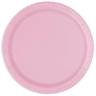 Unique Industries, Cake Paper Plates, 20 Pieces - Light Pink