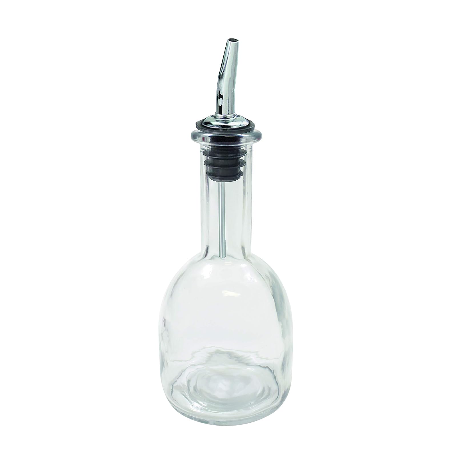 Tablecraft 10404 10 oz Glass Bottle Clear Glass, Stainless Steel Pourer 3√Å√¥√º√ã√Ö‚àÇ x 3√Å√¥√º√ã√Ö‚àÇ x 8√Å√¥√º√ã√Ö‚àÇ