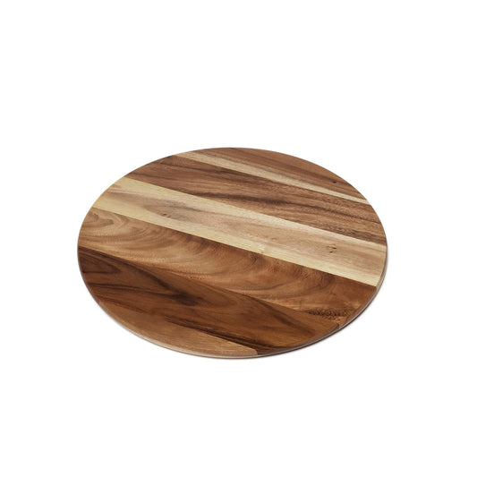 Lipper International Acacia Natural Finish Grand 20" Turntable Lazy Susan for Table or Pantry
