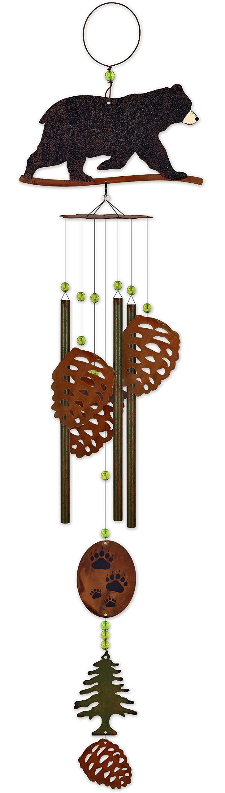 Sunset Vista Designs 93871 Wilderness Wonders-36-Inch Handcrafted Wind Chime, 36-Inch, Black Bear