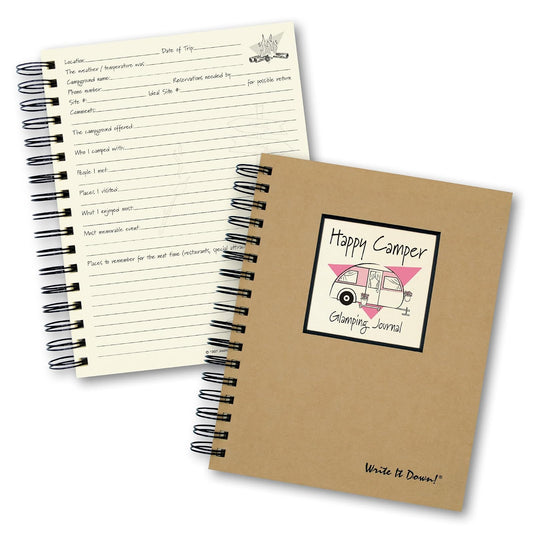 Journals Unlimited Happy Camper Journal, Brown (43493-32134)