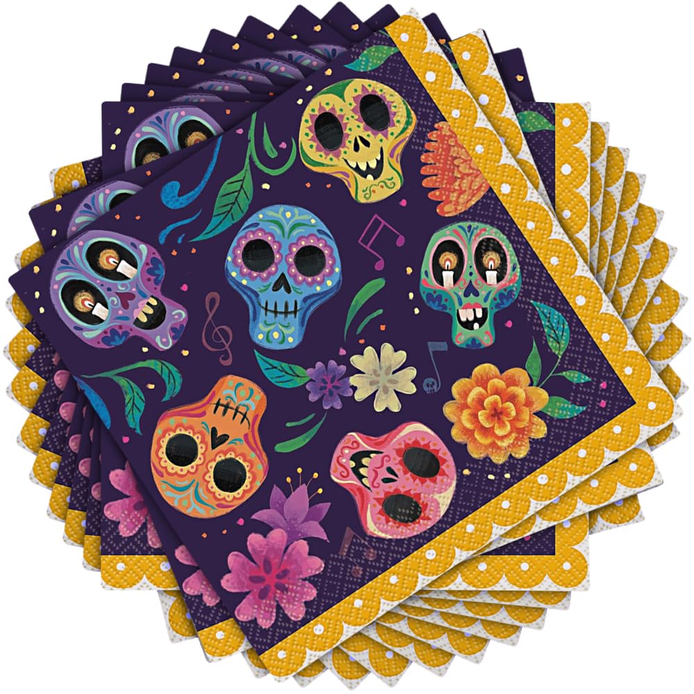 Unique Disposable Napkin, 7 Inch (Pack of 16), Multicolor