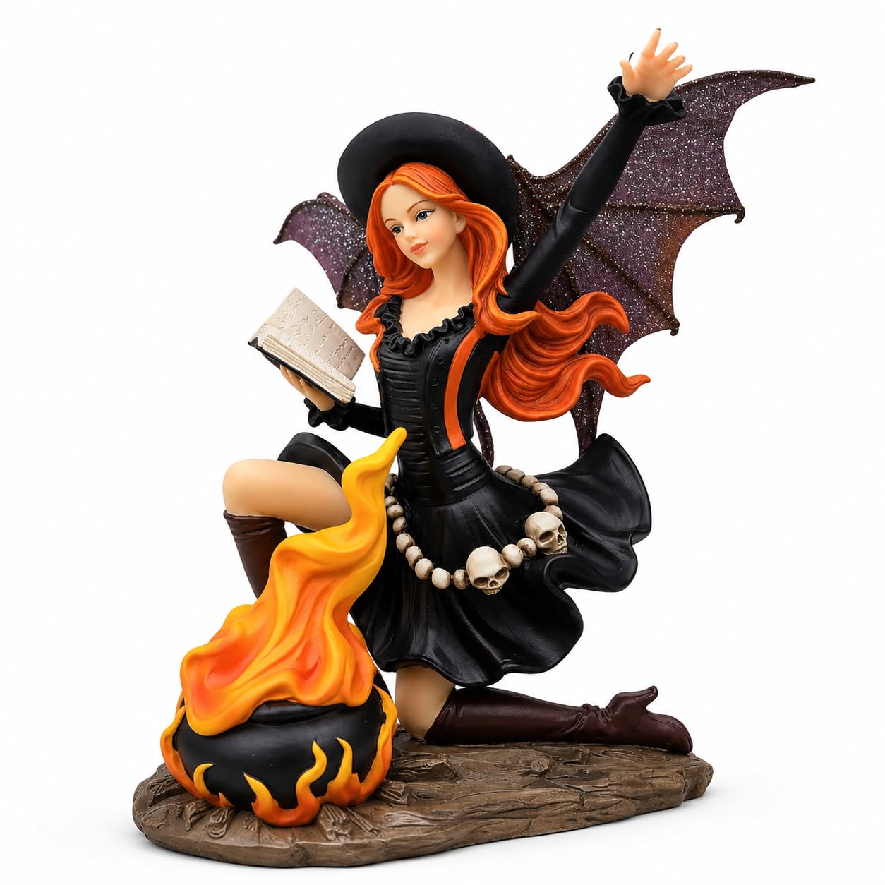 Comfy Hour 7 Inch Gothic Fairy Witch Figurine, Dark Fairy Statue