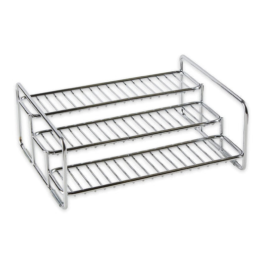 RSVP International Spice Rack - Chromed Steel (Chrome) (4.25"h x 11"w x 8.75"d)