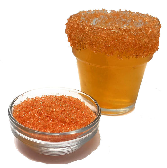 Ultimate Baker Snowy River Orange Cocktail Rimmer - Kosher Certified Natural Orange Colored Cocktail Sugar (4oz)