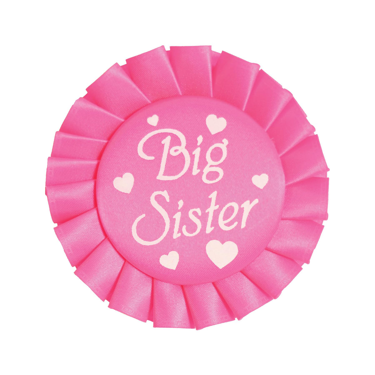 Beistle Apparel Pin, 3½", Cerise/White