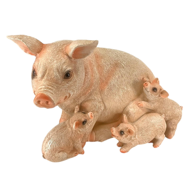 Gerson Company 9.25" L Resin Mother Pig W/Babies