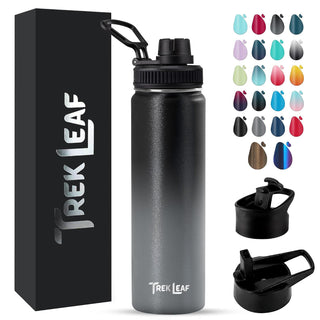 Trek Leaf Bottle, 22 Ounces, Charcoal Fog