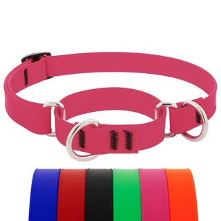 LupinePet Animal Collar, Medium: Adjusts from 14 to 20 in, 3/4-in wide, Neon Pin