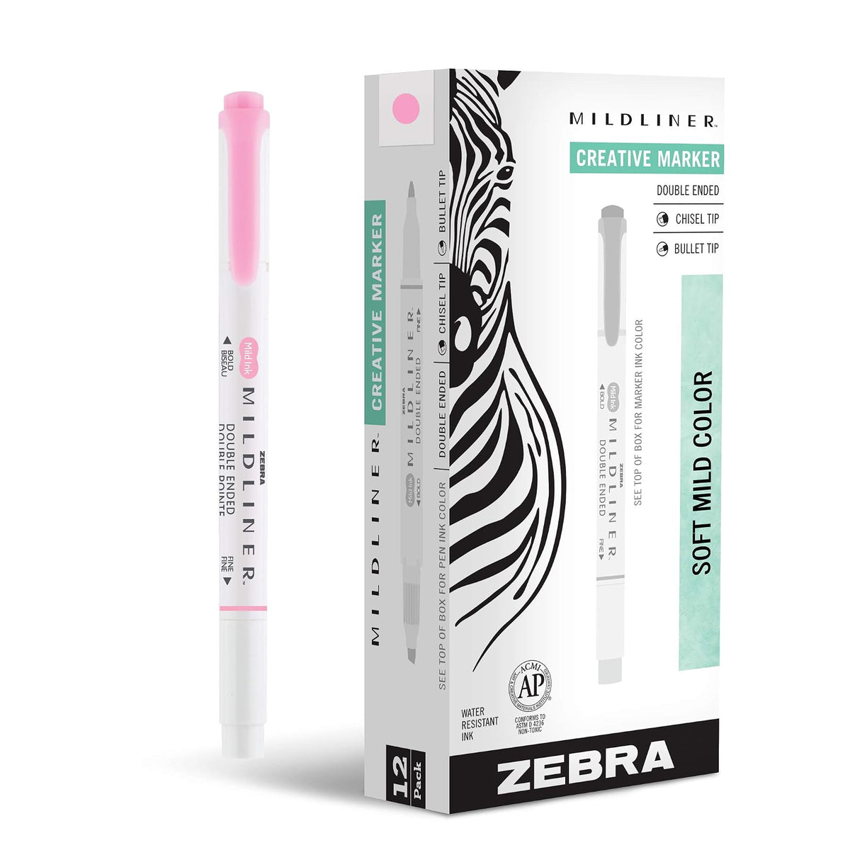 Zebra Pen Marking Pen, 1 Count (Pack of 12), Pink
