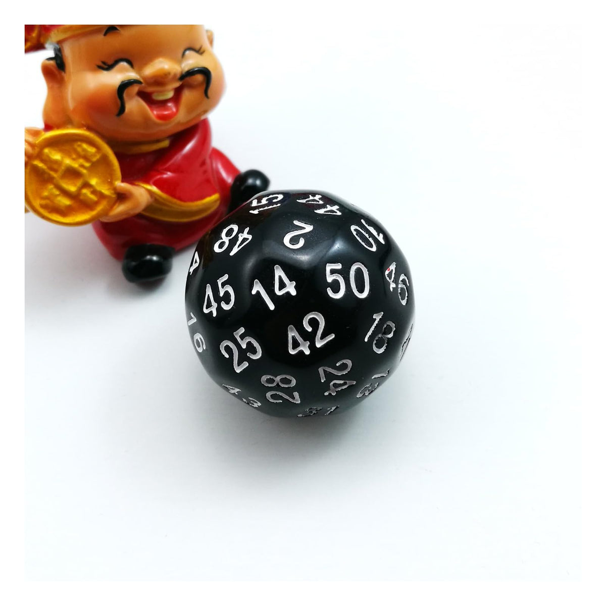 BESCON DICE Game Dice, 30MM, D50 Solid Black