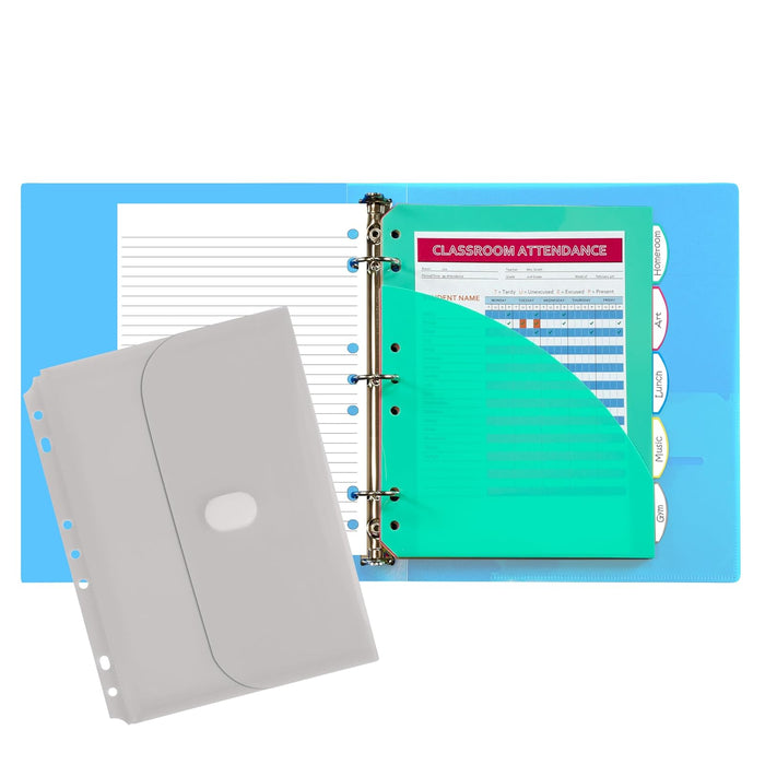 C-Line Mini Binder Starter Kit, Includes Binder, Index Dividers, Filler Paper and Binder Pockets, Colors May Vary, 1 Each (30100)