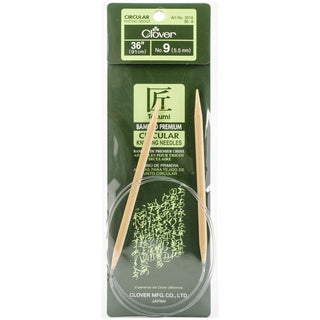 Clover Bamboo Circular Knitting Needles 36"-Size 9