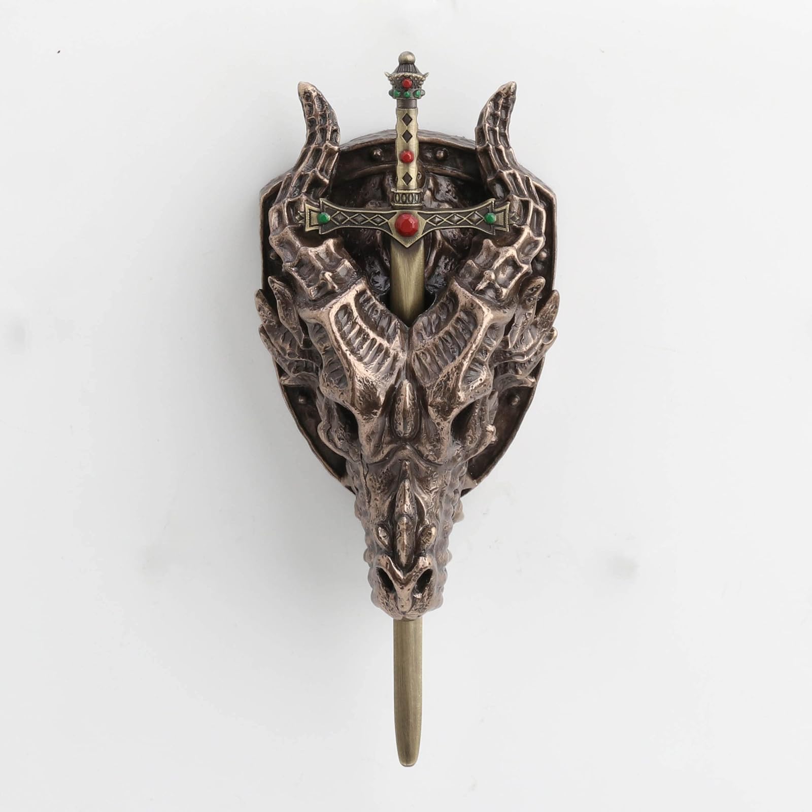 Unicorn Studio Veronese Design 6 1/4 Dragon Skull Trophy Sword Sheath Resin Wall Sculpture Bronze Finish Letter Opener
