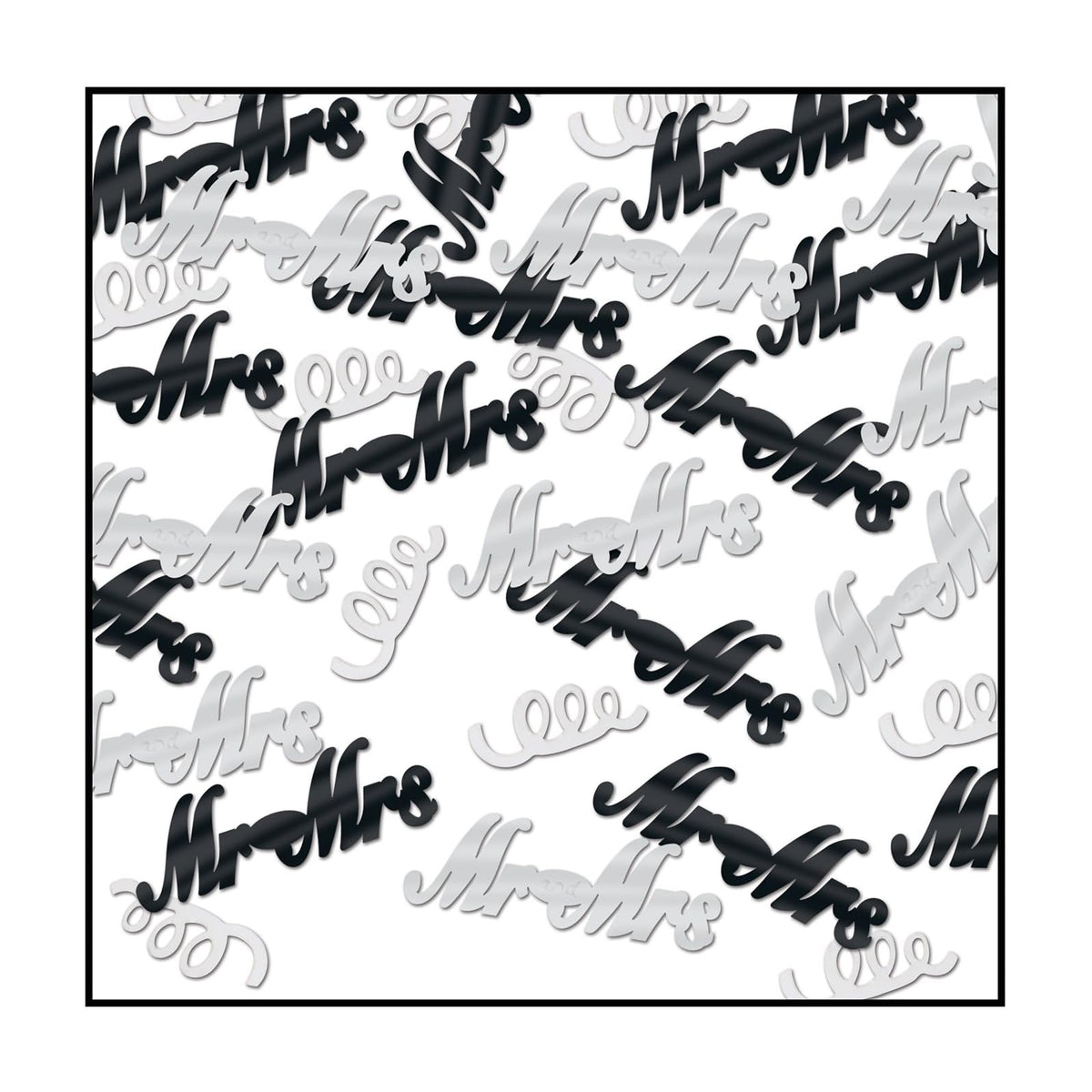Beistle Confetti, 0.5 Ounce (Pack of 1), Black/Silver
