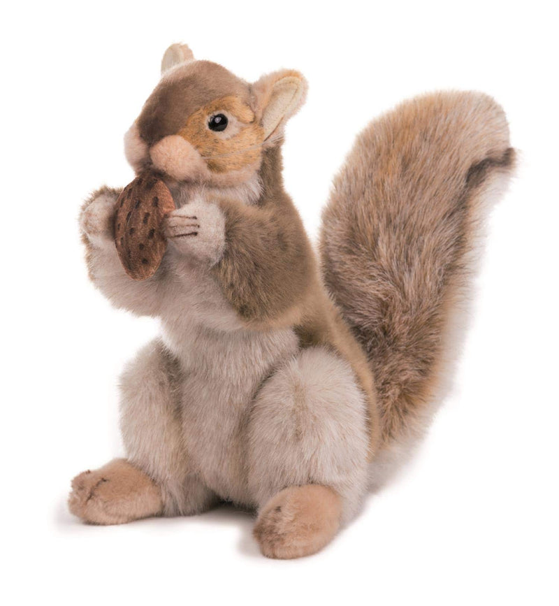 Hansa Brown Squirell with Nut Plush, 9"