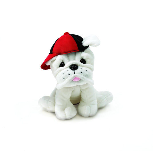burton + BURTON Plush Eugene - White Bulldog with Baseball Cap