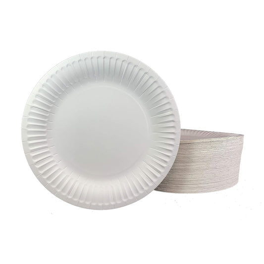 DHG Professional The "Heavy Weight" Standard 9-Inch Grease Resistant Paper Plates coated, White 125 Plates
