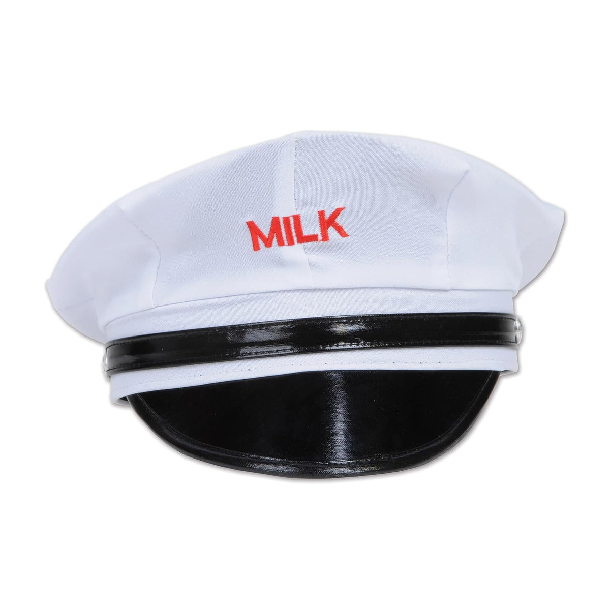 Beistle 60959 Milkman Hat, White/Black/Red (one size)