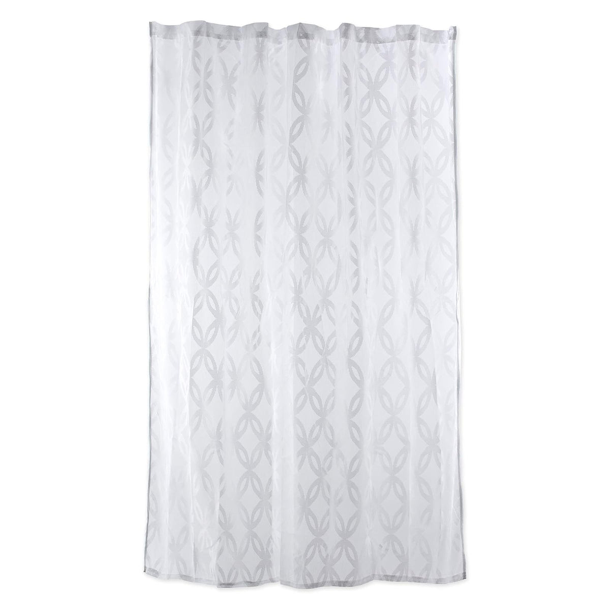 DII Curtain, 72"W x 72"L (Pack of 1), Lattice White