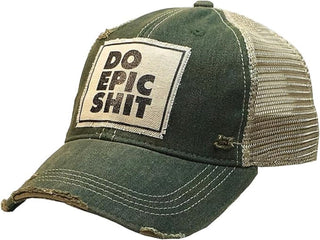 VINTAGE LIFE Hat, Do Epic Shit (Dark Green), Baseball