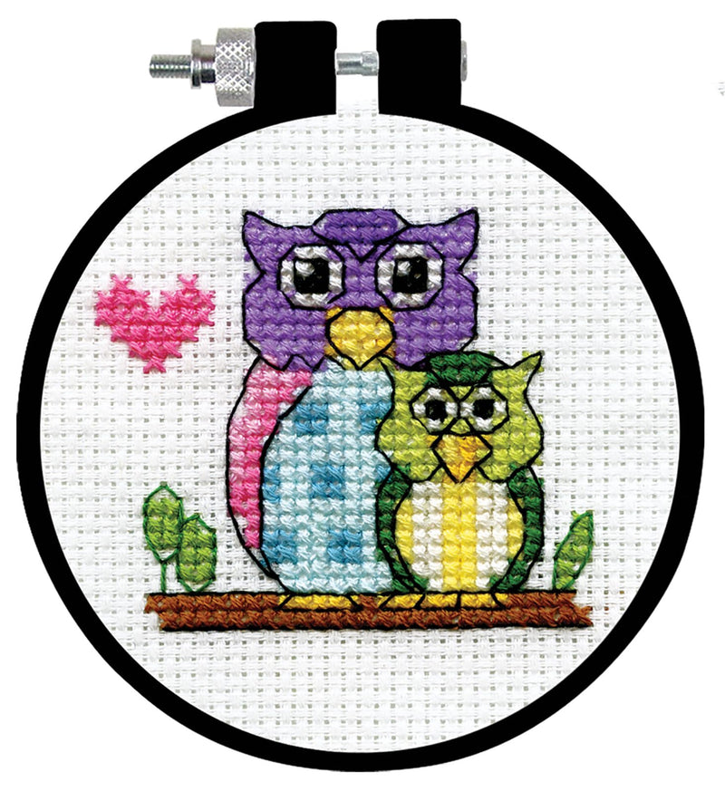 Design Works Crafts Inc. Owls Counted Cross Stitch Kit with Hoop