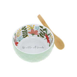 Pavilion Gift Company Dishware Bowl, 11oz, Green, White, Pink, Red, Blue, Yellow