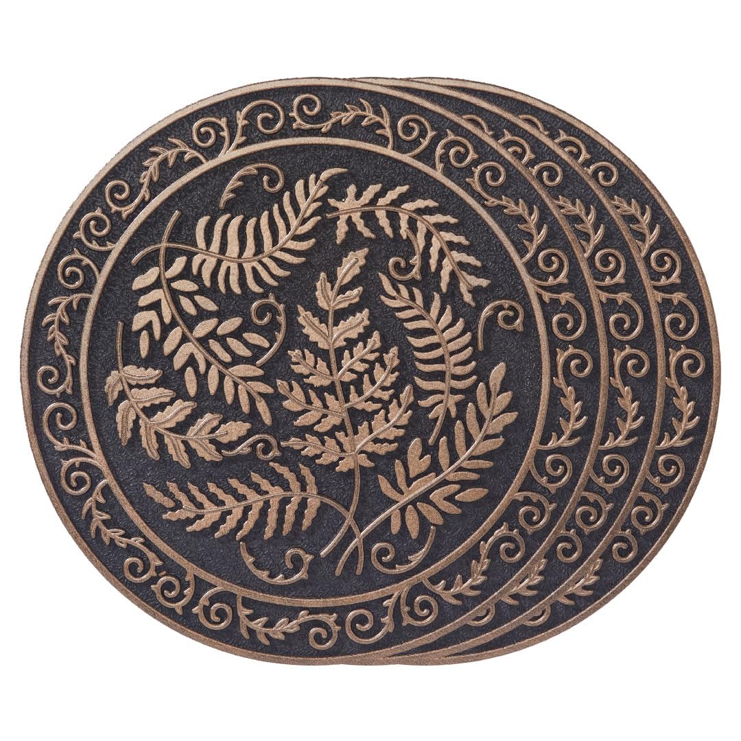 Home Furnishings By Larry Traverso Raw Materials, 13 inches, Fern Medallion, Bla