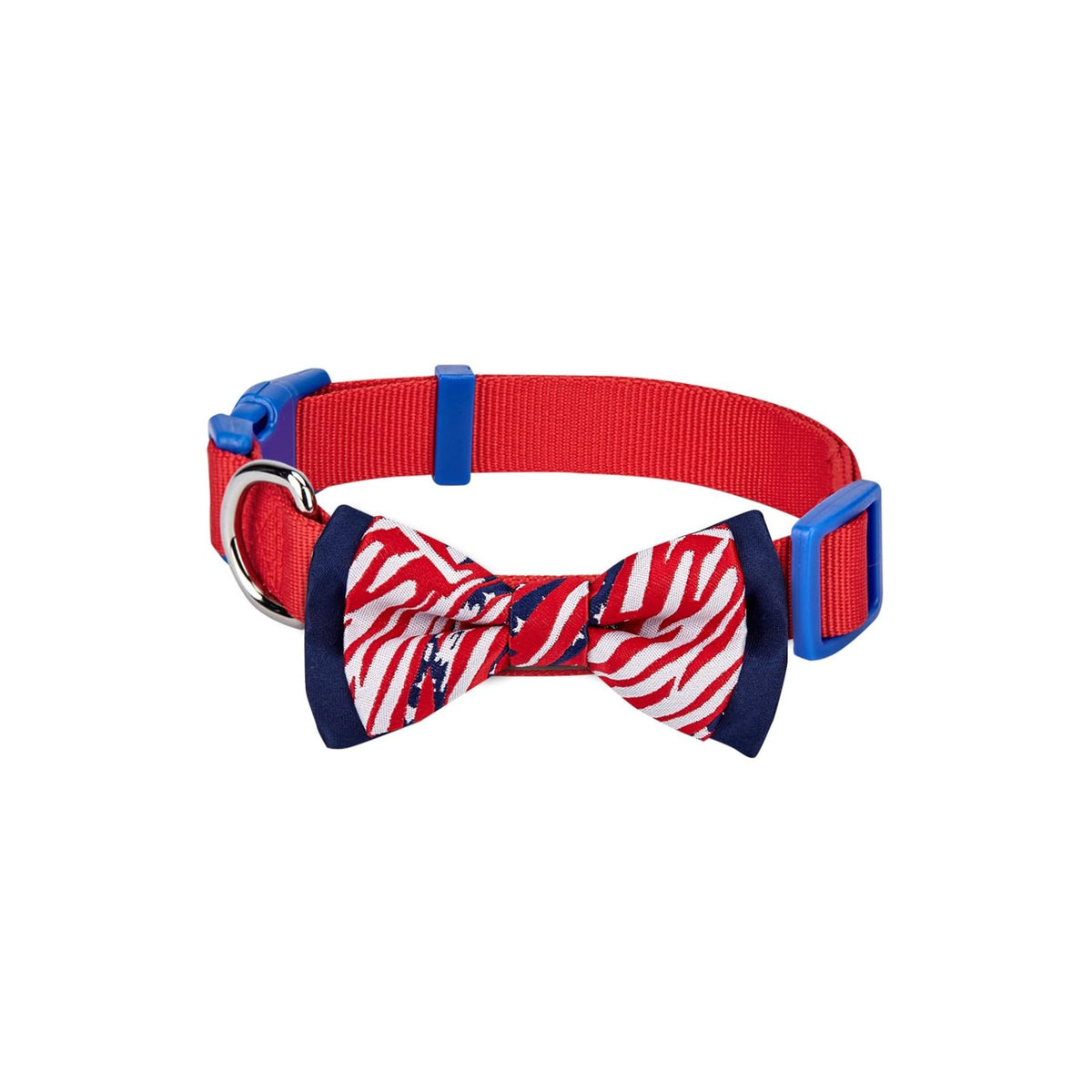 Blueberry Pet Animal Collar, Small, US Bowtie Collar - Red