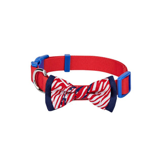 Blueberry Pet Animal Collar, Small, US Bowtie Collar - Red