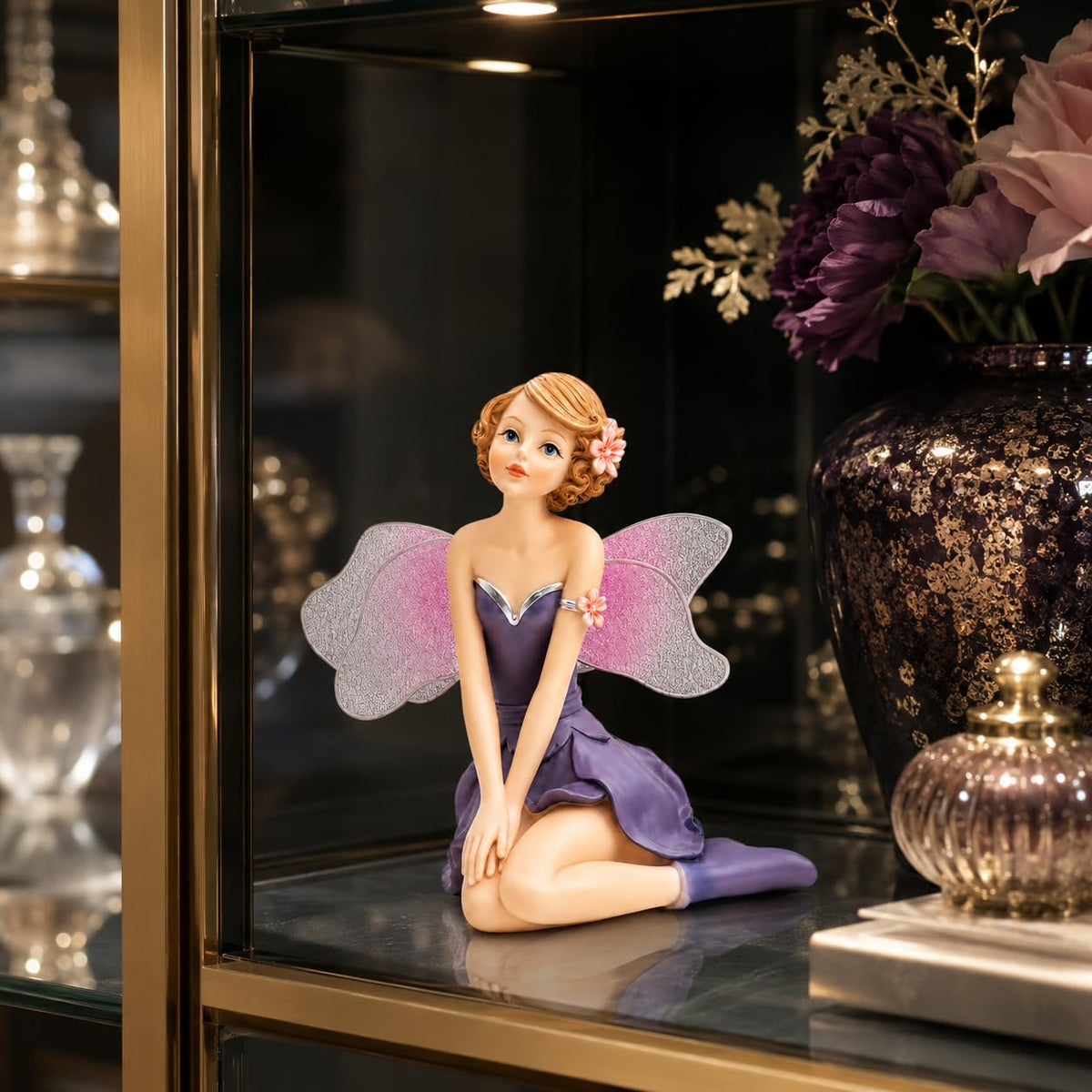 Comfy Hour Figurine, Lavender, Whimsical