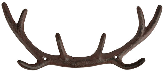 Esschert Design DB76 Rustic Cast Iron Antler Hooks