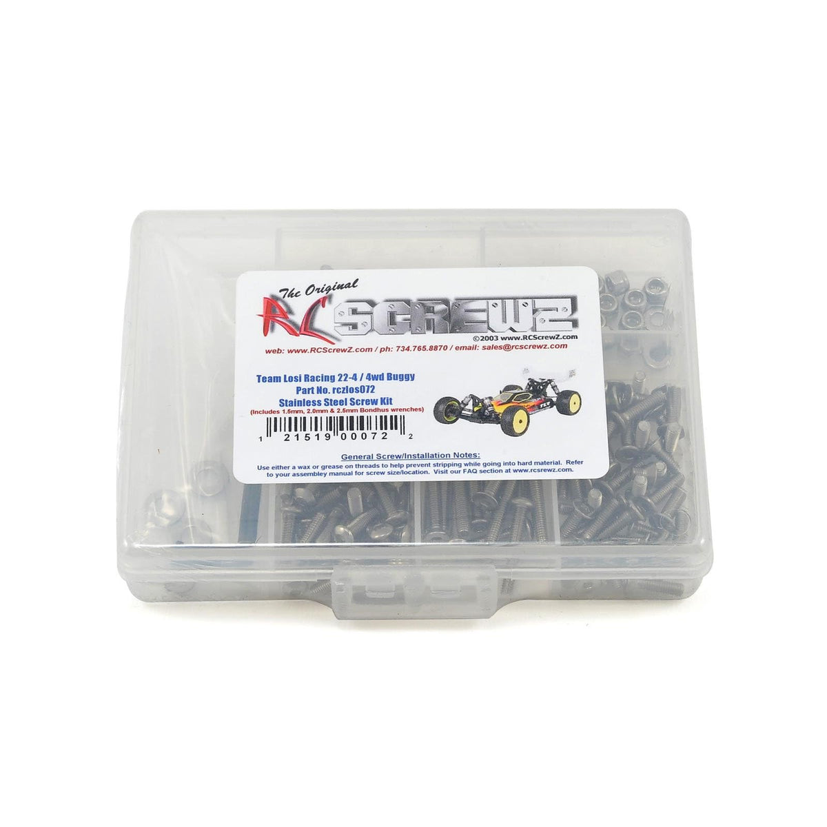 RC Screwz Screws, Small, Silver