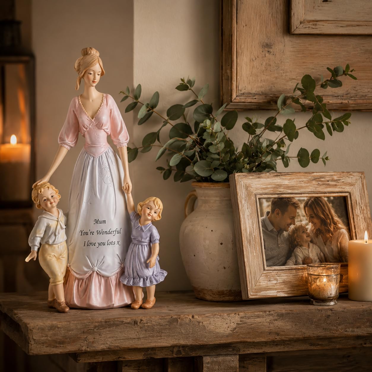 Comfy Hour 12.4 Inch Mother and Children Figurine, Mom Gift Statue