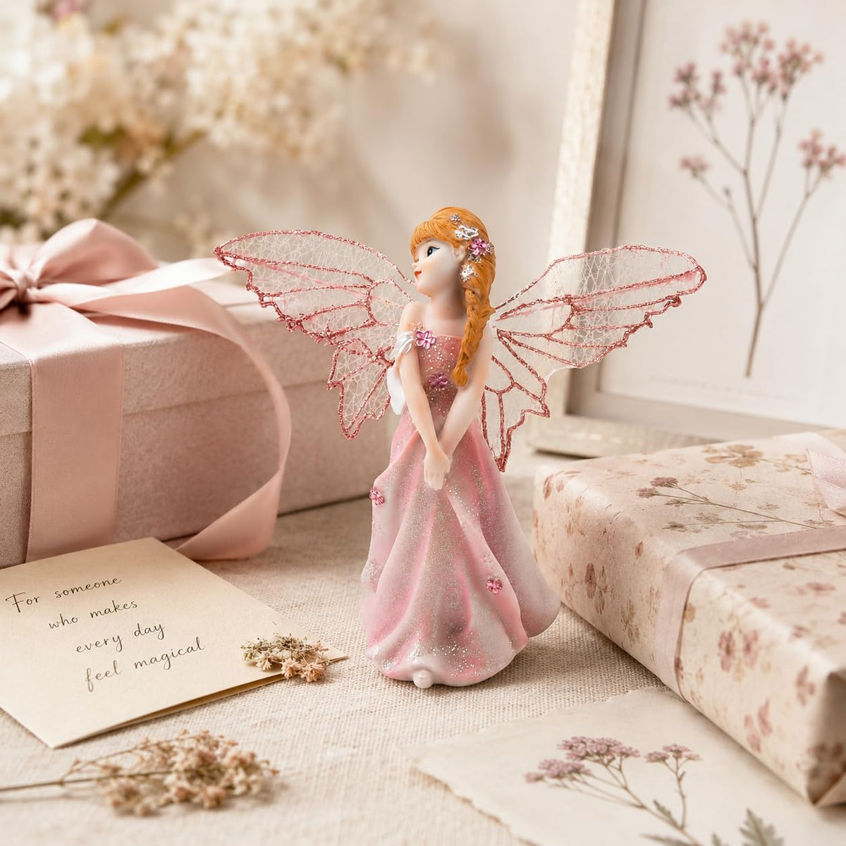 Comfy Hour Figurine, 6.5", Pink
