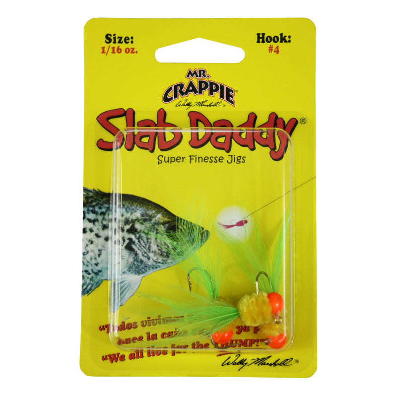 Blakemore TTI Fishing Co Mr Crappie Slab Daddy Hook-Pack of 3 (Orange/Yellow/Lime, 1/8 Ounce)