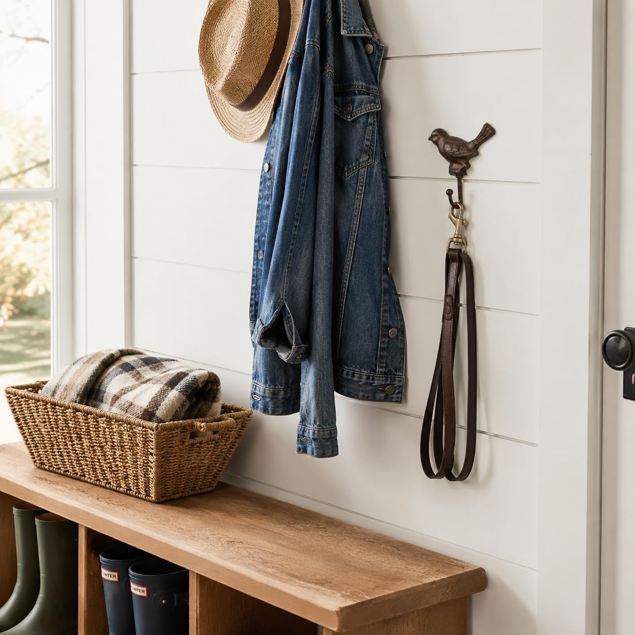 Comfy Hour 5 Inch Bird Wall Hook, Vintage Sparrow Hanger, 1 Pack