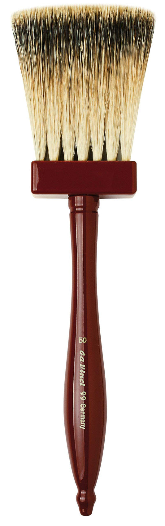 da Vinci Varnish & Priming Series 99 Softener Brush, 3-Row Thickness Pure Badger Hair with Wood Handle, Size 50