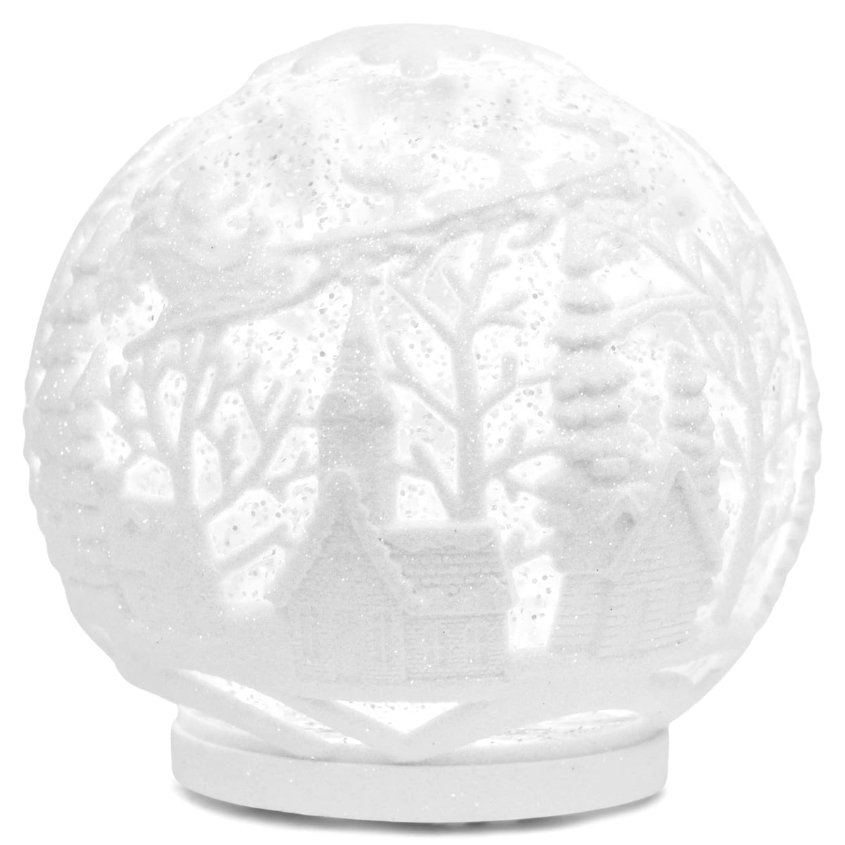 RAZ Imports Snow Globe, 6.25 Inch, White