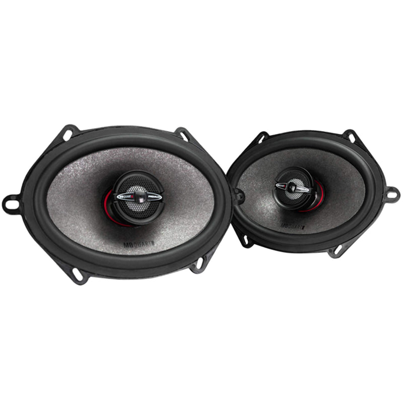 MB Quart PK1-168 Premium Car Speakers (Black, Pair) – 5x7-6x8 Inch Coaxial Speaker System, 220 Watt, 2-Way Car Audio, 4 OHMS (Grills Not Included)