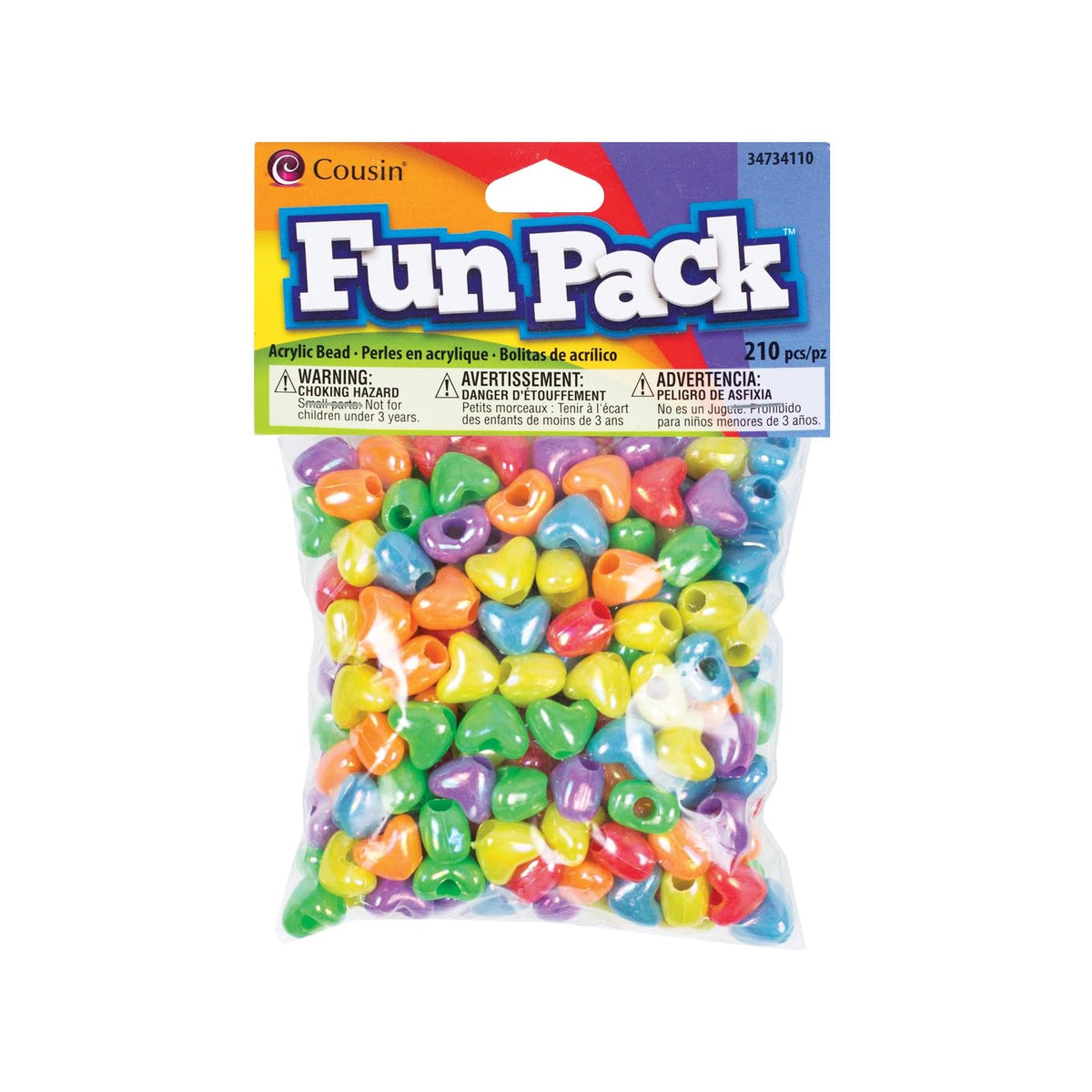 Cousin Craft Bead, Small, Assorted Colors