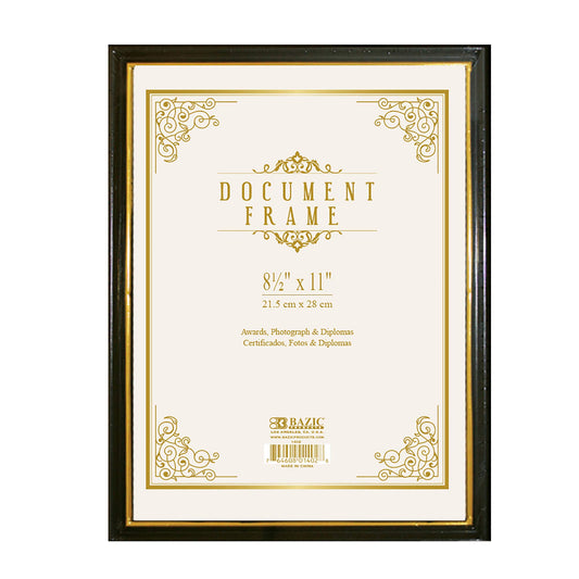 BAZIC PRODUCTS Picture Frame, 8.5" X 11", Black