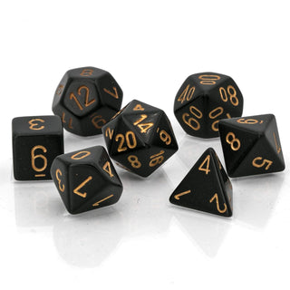 Chessex CHX25428 Dice-Opaque Black/Gold Set